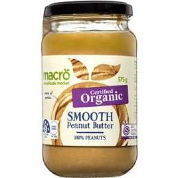 Macro Organic Smooth Peanut Butter 375g