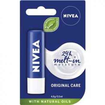 Nivea Original Care Moisturising Lip Balm + Shea Butter 4.8g