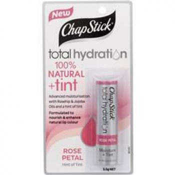 Chapstick Total Hydration +tint Lip Balm Rose Petal 3.5g