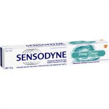 Sensodyne Toothpaste Sensitive Teeth Pain Deep Clean 110g - Black Box ...