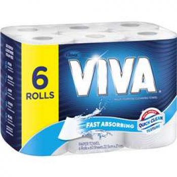 Kleenex Viva Paper Towel White 6 pack