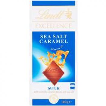 Lindt Excellence Milk Chocolate Seasalt & Caramel 100g block