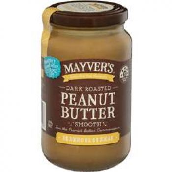 Mayver’s Dark Roast Smooth Peanut Butter 375g