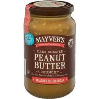 Mayver’s Dark Peanut Butter Crunchy  375g
