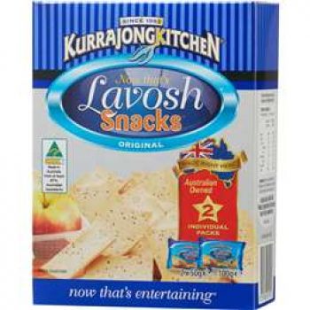 Kurrajong Kitchen Lavosh Snack Twin Pack 2pk 100g