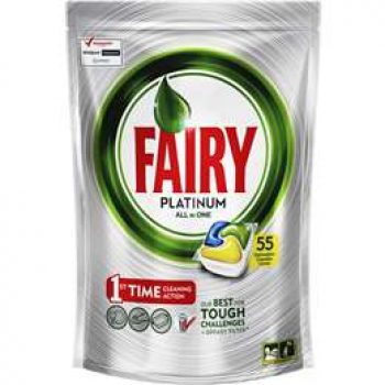 Fairy Platinum Dishwasher Tablets Lemon 55 pack