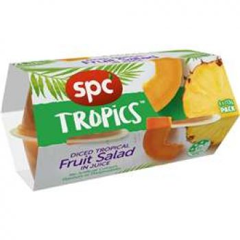 Spc Diced Tropical Fruit Salad In Juice 4pk 452g