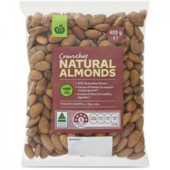 Woolworths Crunchy Natural Almonds  400g