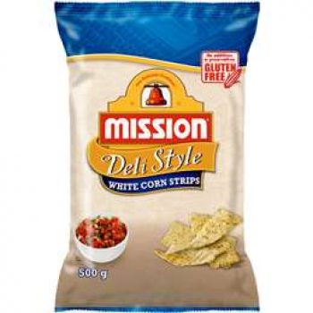 Mission White Strip Corn Chips 500g