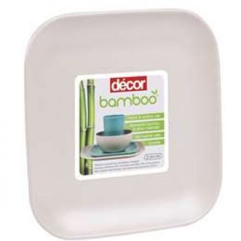 Decor Bamboo Side Plate Pebble each