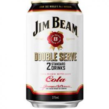 Jim Beam Double Serve Bourbon With Cola 375ml