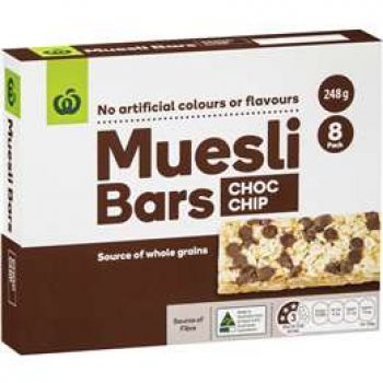 Woolworths Muesli Bar Choc Chip 8 pack
