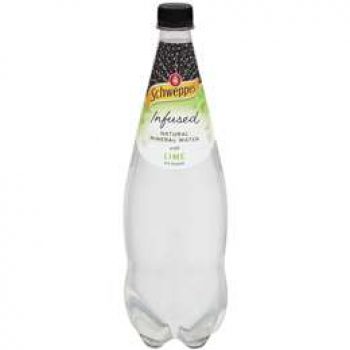 Schweppes Infused Natural Mineral Water With Lime 1.1l