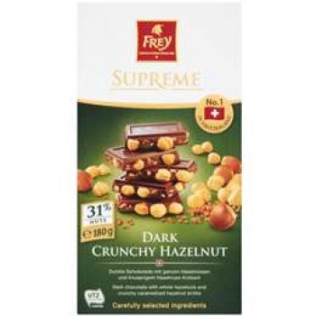 Frey Hazelnut Dark Chocolate 180g block