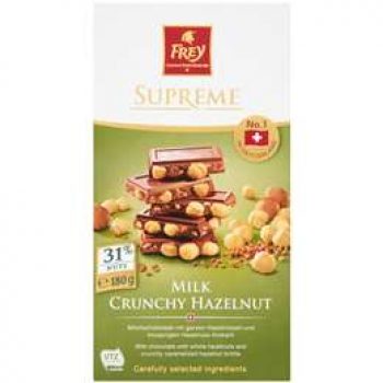 Frey Hazelnut Milk Chocolate 180g block