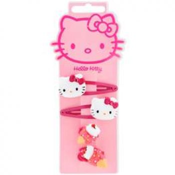 Hello Kitty 3d Hair Clips  4pk