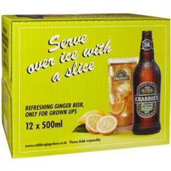 Crabbie’s Ginger Beer Bottles 12x500ml pack