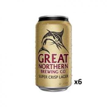 Great Northern Brewing Company Super Crisp Lager Cans 6x375ml pack