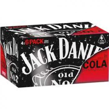 Jack Daniel’s Tennessee Whiskey & Cola Bottles 4x6pks 24x330ml