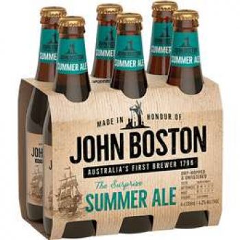 John Boston Summer Ale Bottles 6x330ml pack