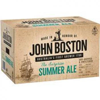 John Boston Summer Ale Bottles 24x330ml case