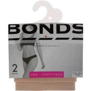 Bonds Gee Comfytails Side Seam Free Size 12 2 pack