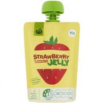 Woolworths Strawberry Flavoured Jelly In Pouch 95g