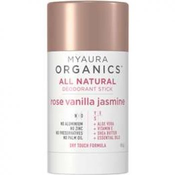 Myaura Organic Deodorant Rose Vanilla & Jasmine 65g