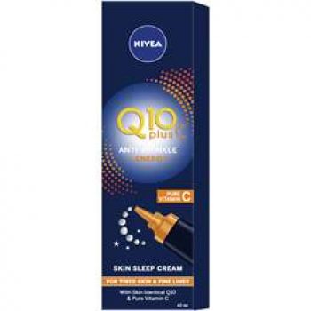 Nivea Q10 Anti-wrinkle Vitamin C Sleep Cream Face Moisturiser 40ml