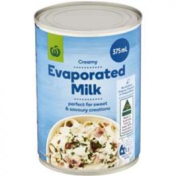 Woolworths Evaporated Milk  375ml