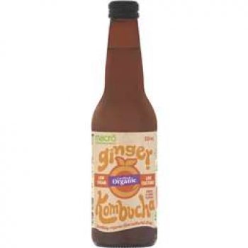 Macro Organic Glowing Ginger Kombucha Drink 330ml
