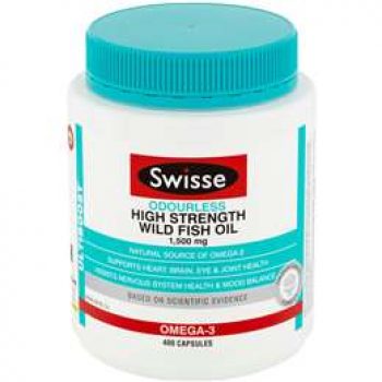 Swisse Odourless High Strength Wild Fish Oil 400 capsules
