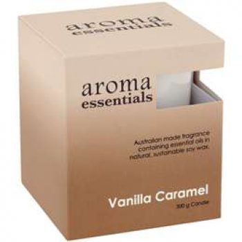 Aroma Essentials Vanilla Caramel Candle  300g