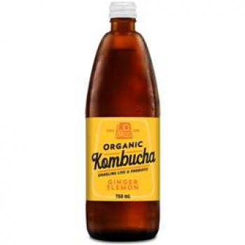 Lo Bros Organic Kombucha Ginger & Lemon 750ml