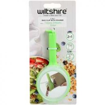 Wiltshire 2 In 1 Bag Clip And Pourer  each
