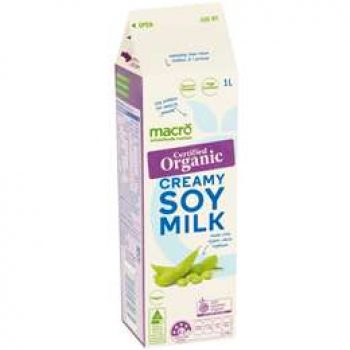 Macro Organic Creamy Soy Milk 1l