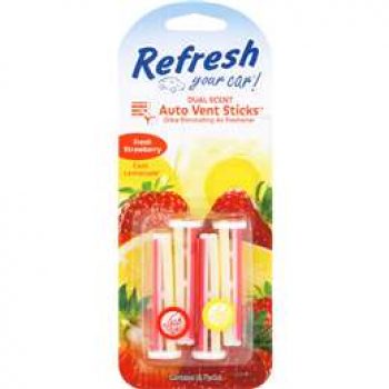 Refresh Your Car Vent Stick Fresh Strawberry Cool Lemonade 4 pack