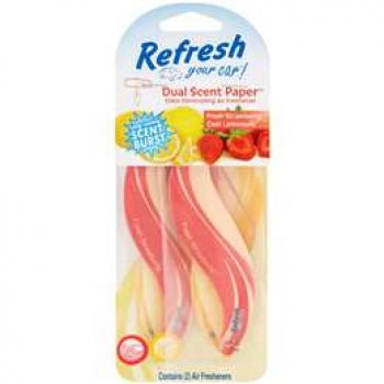 Refresh Your Car Paper Fresh Strawberry Cool Lemonade 2 pack