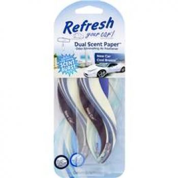 Refresh Paper Dual Scent New Car Cool Breeze 2 pack
