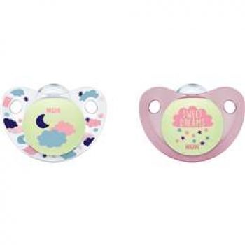 Nuk Glow In The Dark Soother 6-18m 2 pack
