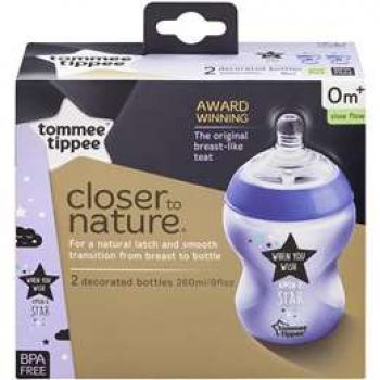 Tommee Tippee Closer To Nature Moda Feeding Bottles 260ml 2 pack