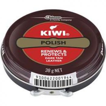 Kiwi Dark Tan Shoe Polish 38g