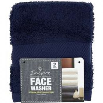 Inspire Premium Face Washer Cw3 600gsm 2 pack