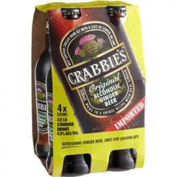 Crabbie’s Ginger Beer Bottles 4x330ml pack