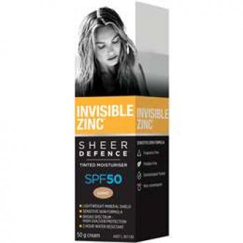 Invisible Zinc Tinted Moisturiser Light Spf50 50g