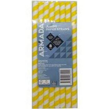 Woolworths Paper Straws Jumbo 8 pack