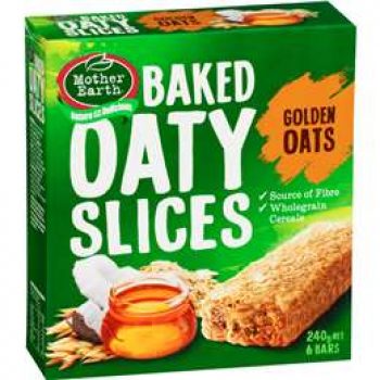 Mother Earth Golden Baked Oaty Slice Golden Oats 6pk 240g
