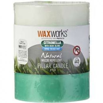 Waxworks Ombre Pillar Citronella Candle With Bush Blend each