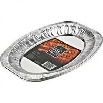 Woolworths Essentials Foil Serving Tray Oval 3 pack
