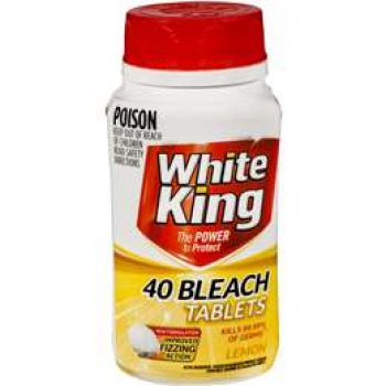 White King Bleach Lemon Tablets 40pk